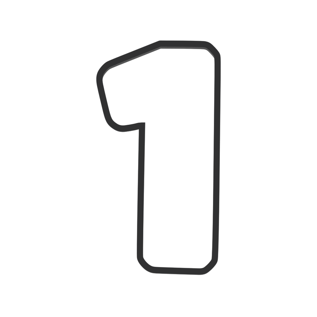 1 Block Numbers Cookie Cutter with Easy Push Design — photo 3