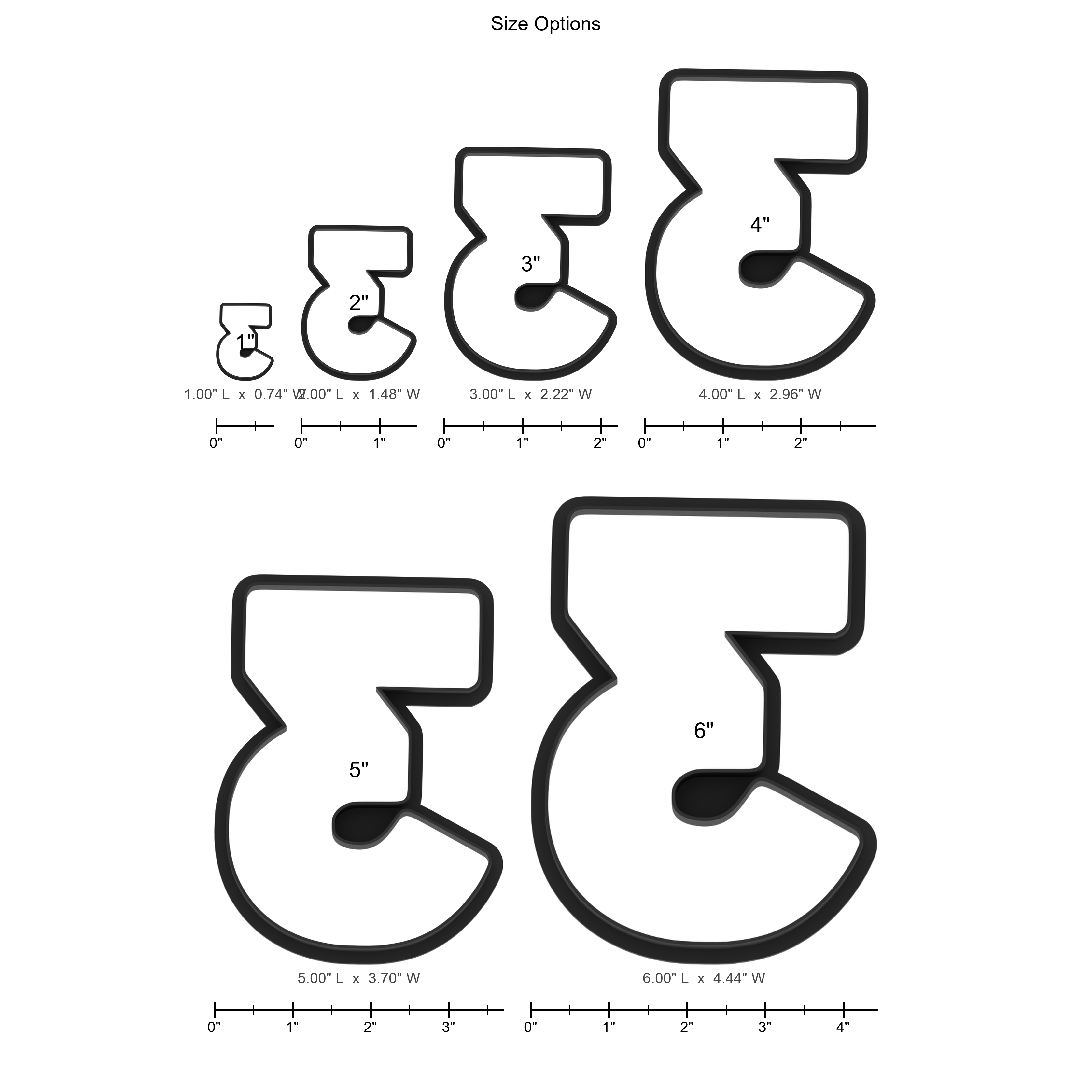 3 Block Numbers Cookie Cutter with Easy Push Design — photo 5
