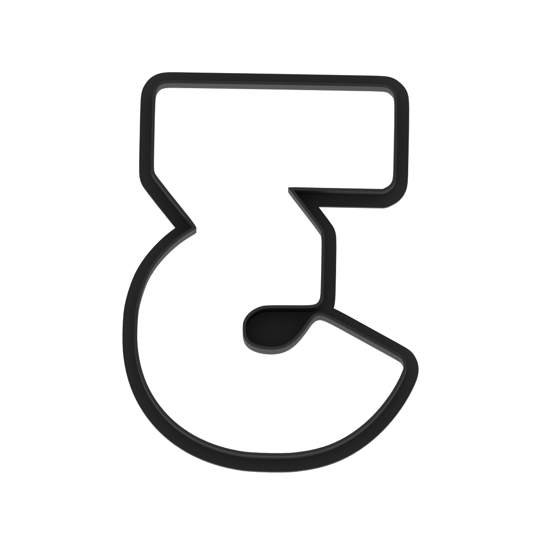 3 Block Numbers Cookie Cutter with Easy Push Design — photo 6