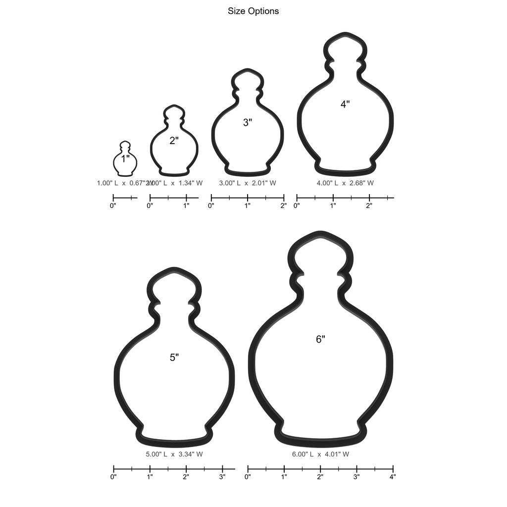 Perfume or Potion Bottle Cookie Cutter with Easy Push Design — photo 5