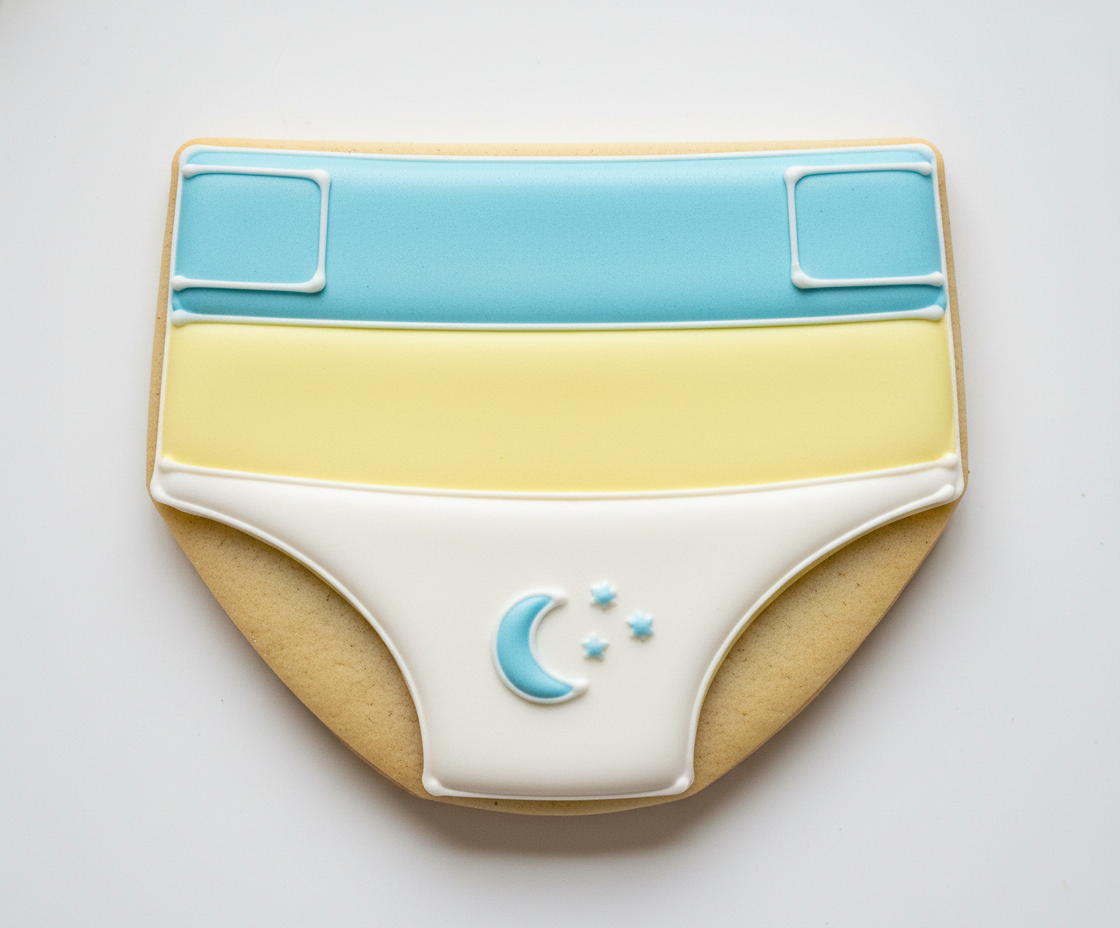 4 Baby Diaper Cookie Cutter with Easy Push Design — photo 2