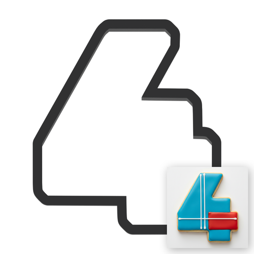 4 Block Numbers Cookie Cutter with Easy Push Design — main photo