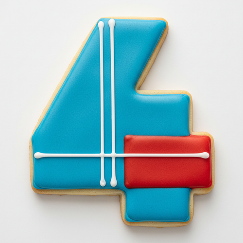 4 Block Numbers Cookie Cutter with Easy Push Design — photo 2