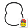 8 Block Numbers Cookie Cutter with Easy Push Design — main photo