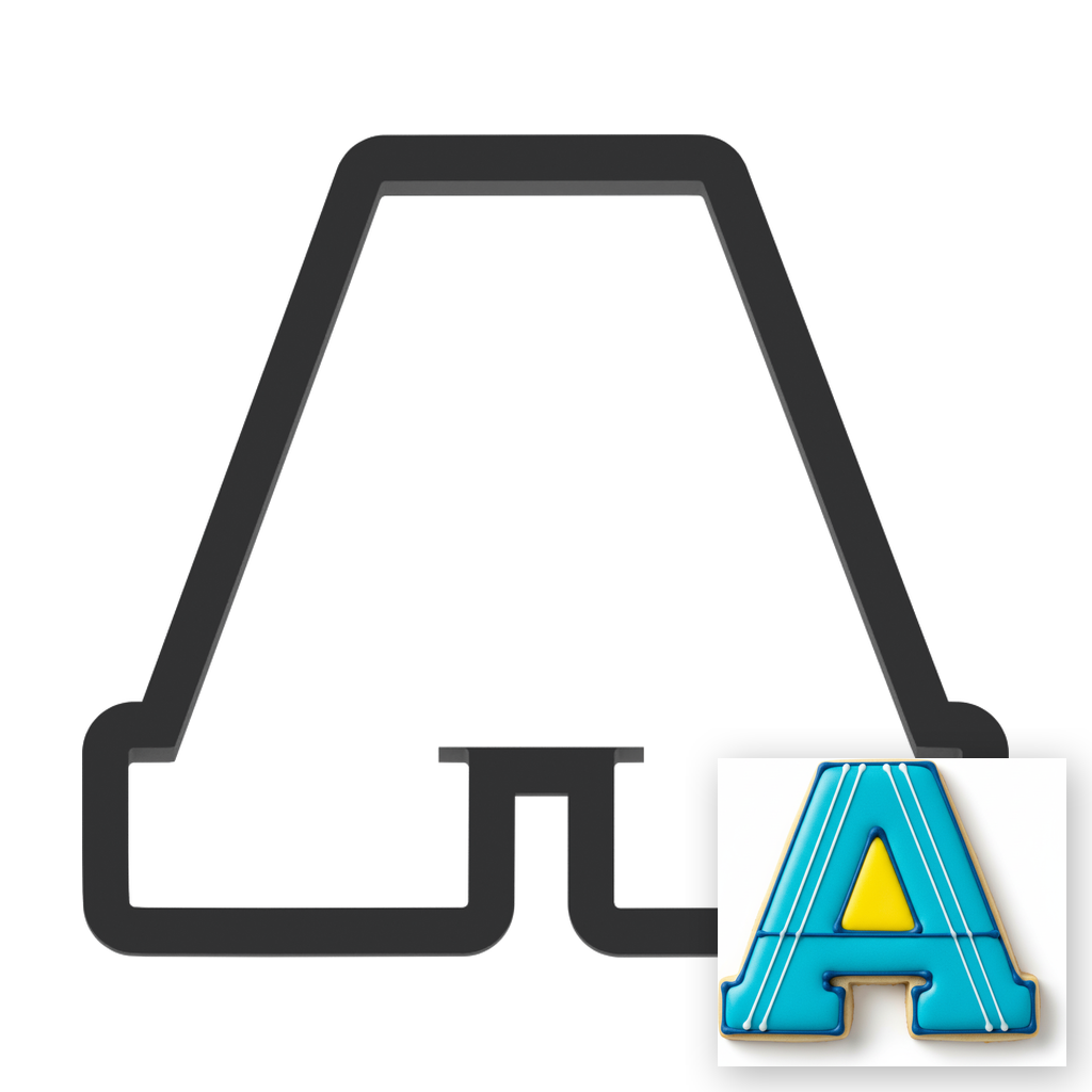 A Capital Block Letter Cookie Cutter with Easy Push Design — main photo