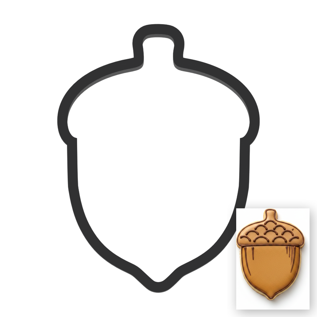 Acorn Cookie Cutter with Easy Push Design — main photo
