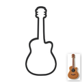 Acoustic Guitar Cookie Cutter with Easy Push Design — main photo