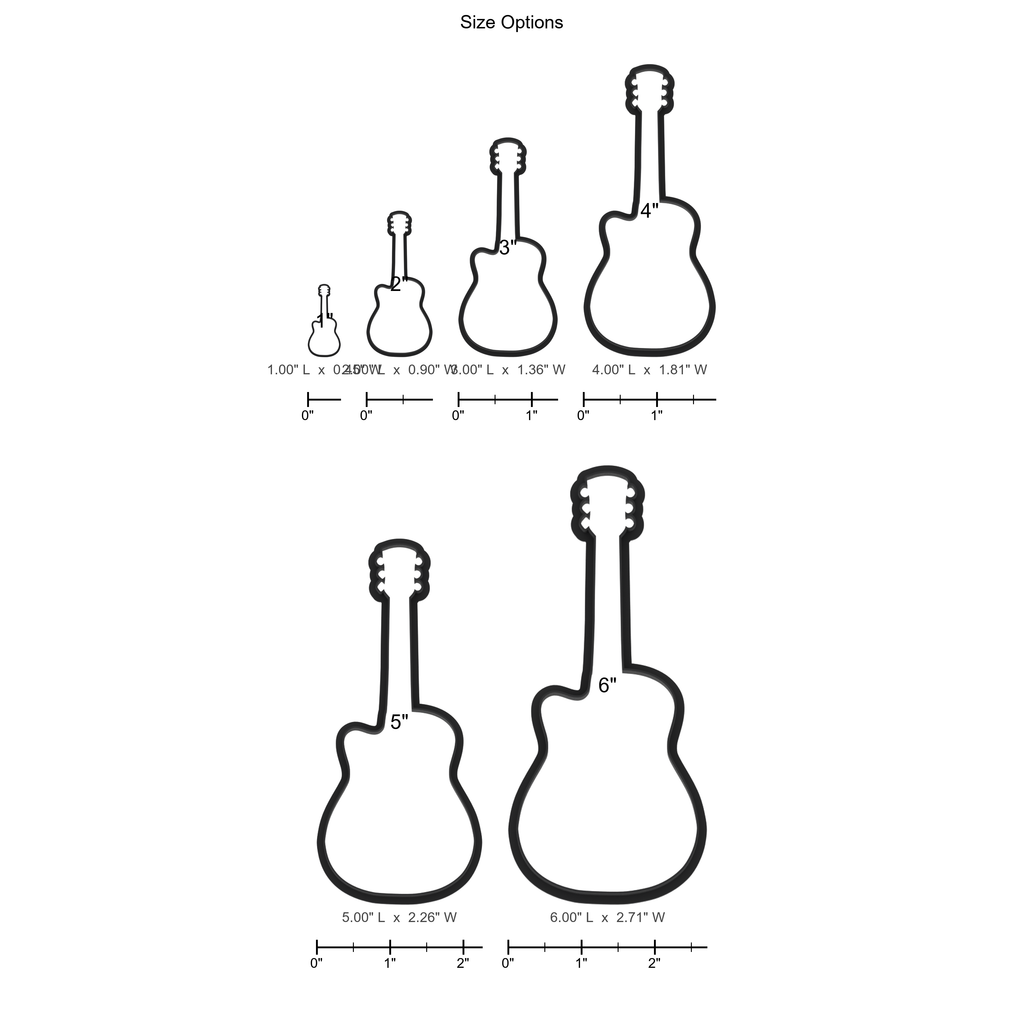 Acoustic Guitar Cookie Cutter with Easy Push Design — photo 5