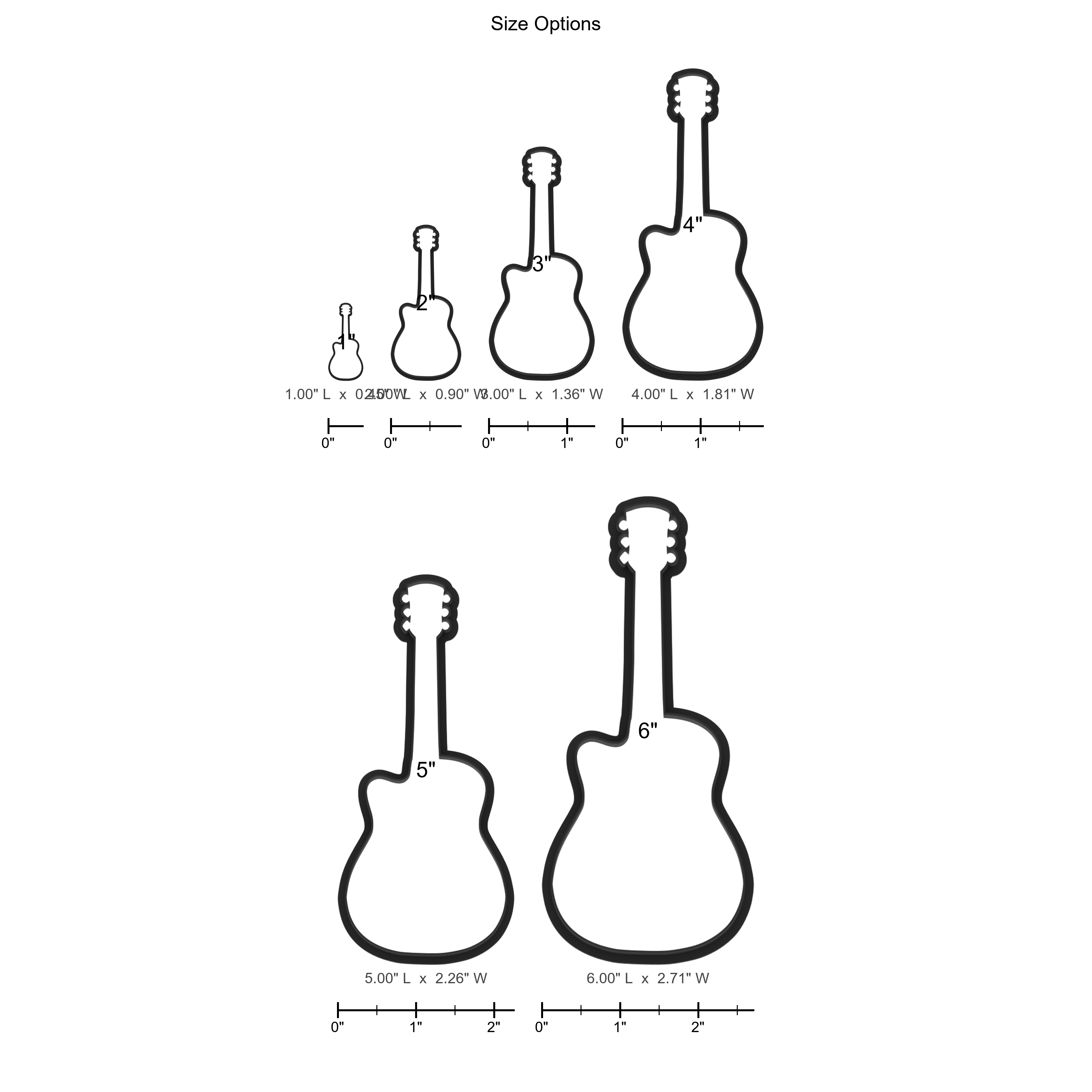 Acoustic Guitar Cookie Cutter with Easy Push Design — photo 5