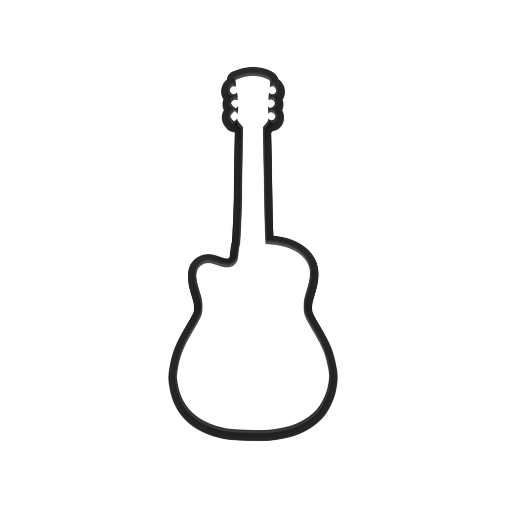Acoustic Guitar Cookie Cutter with Easy Push Design — photo 6