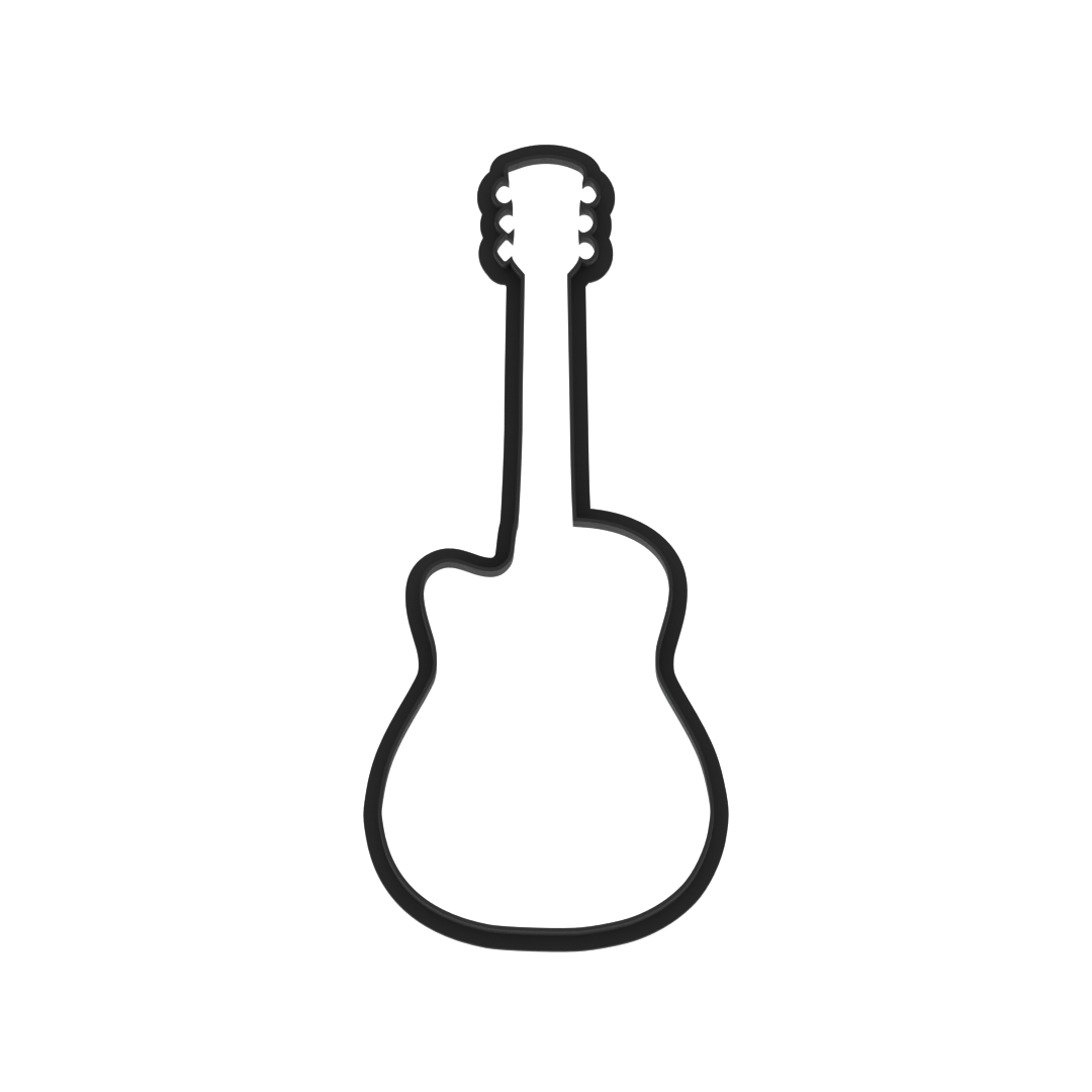 Acoustic Guitar Cookie Cutter with Easy Push Design — photo 6