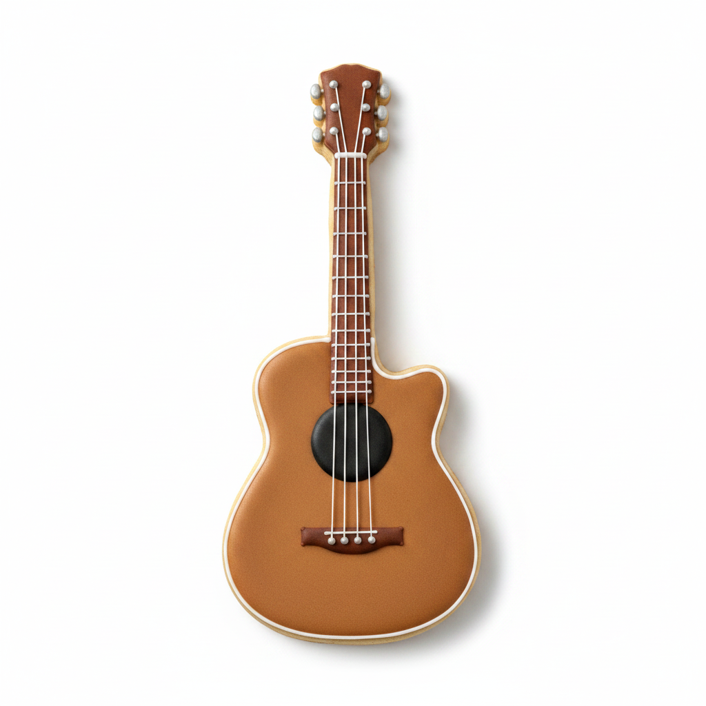 Acoustic Guitar Cookie Cutter with Easy Push Design — photo 2