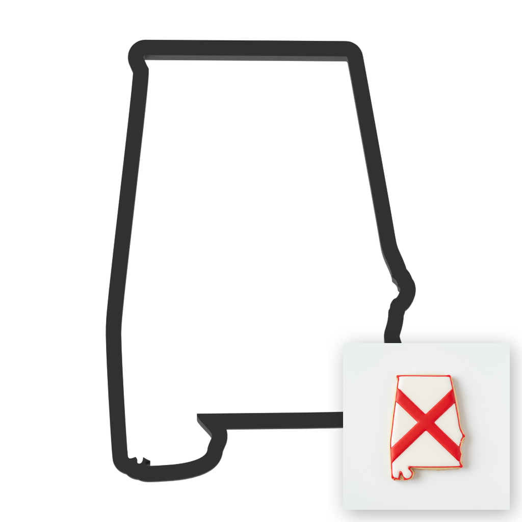 Alabama State Cookie Cutter with Easy Push Design — main photo