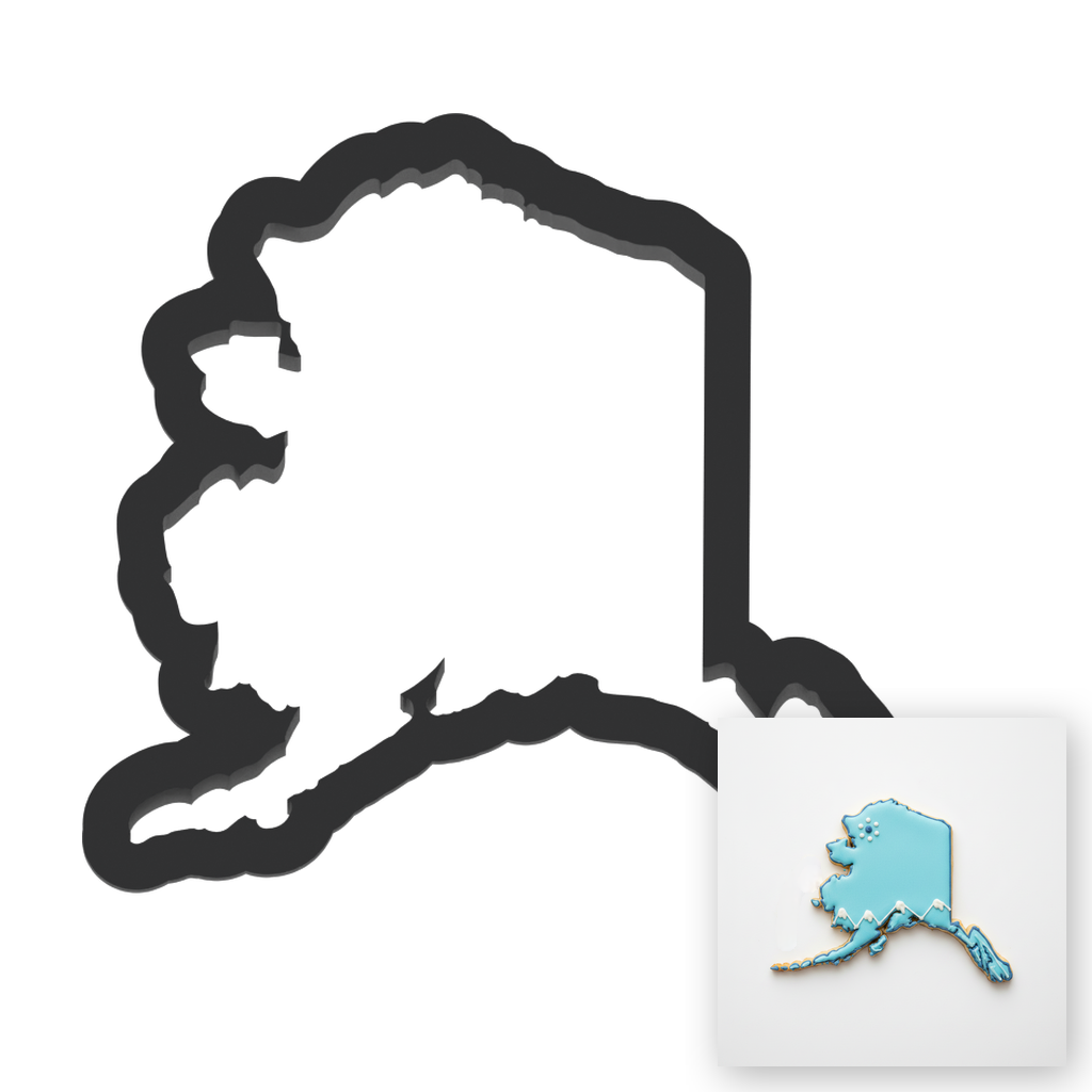 Alaska State Cookie Cutter with Easy Push Design — main photo
