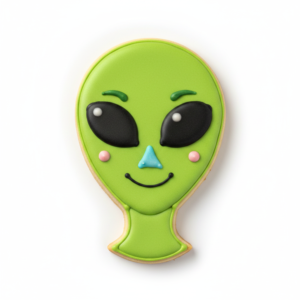 Alien Head Neck Cookie Cutter with Easy Push Design — photo 2