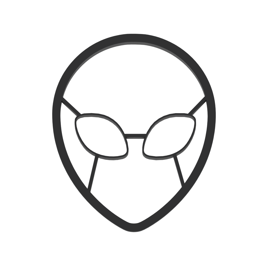 Alien Head With Eyes Cookie Cutter with Easy Push Design — photo 3