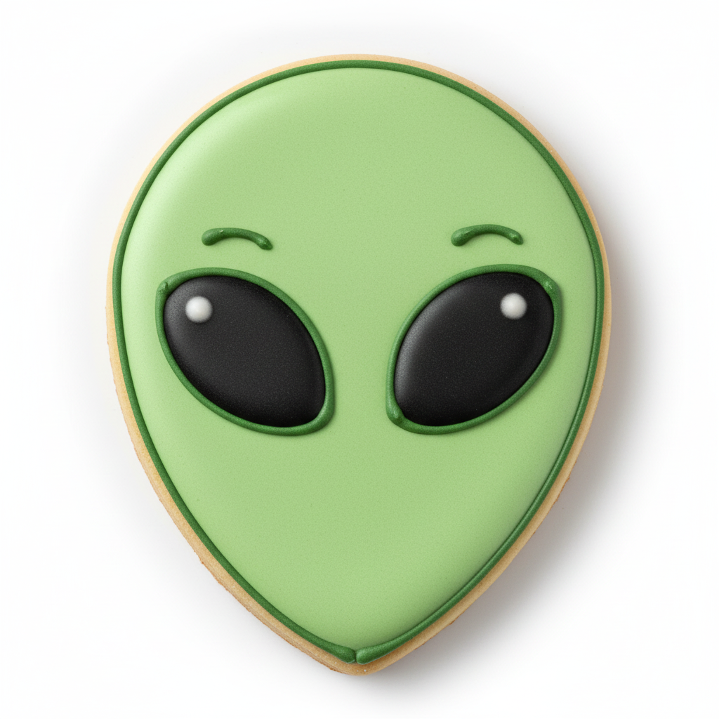 Alien Head With Eyes Cookie Cutter with Easy Push Design — photo 2