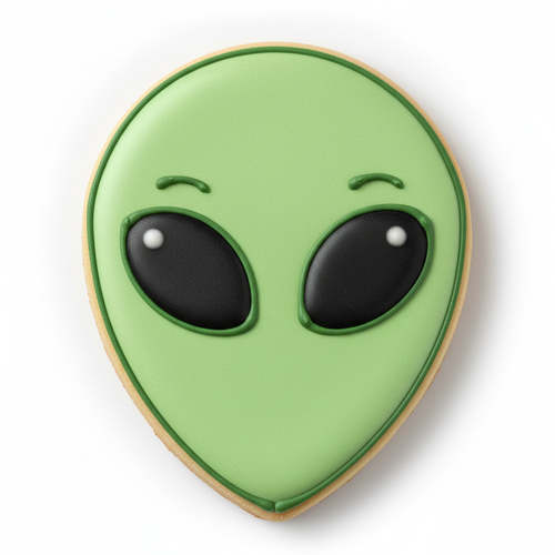 Alien Head With Eyes Cookie Cutter with Easy Push Design — photo 2