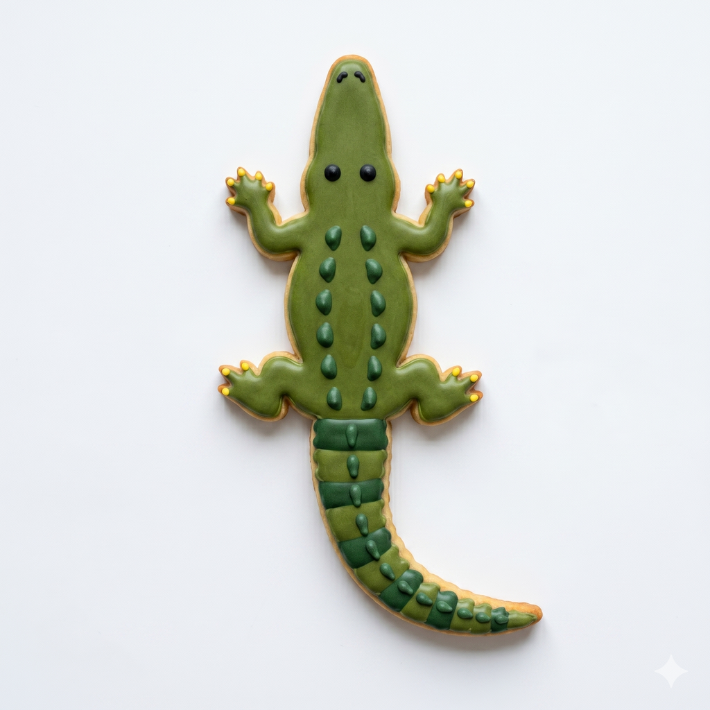 Alligator Cookie Cutter with Easy Push Design — photo 2