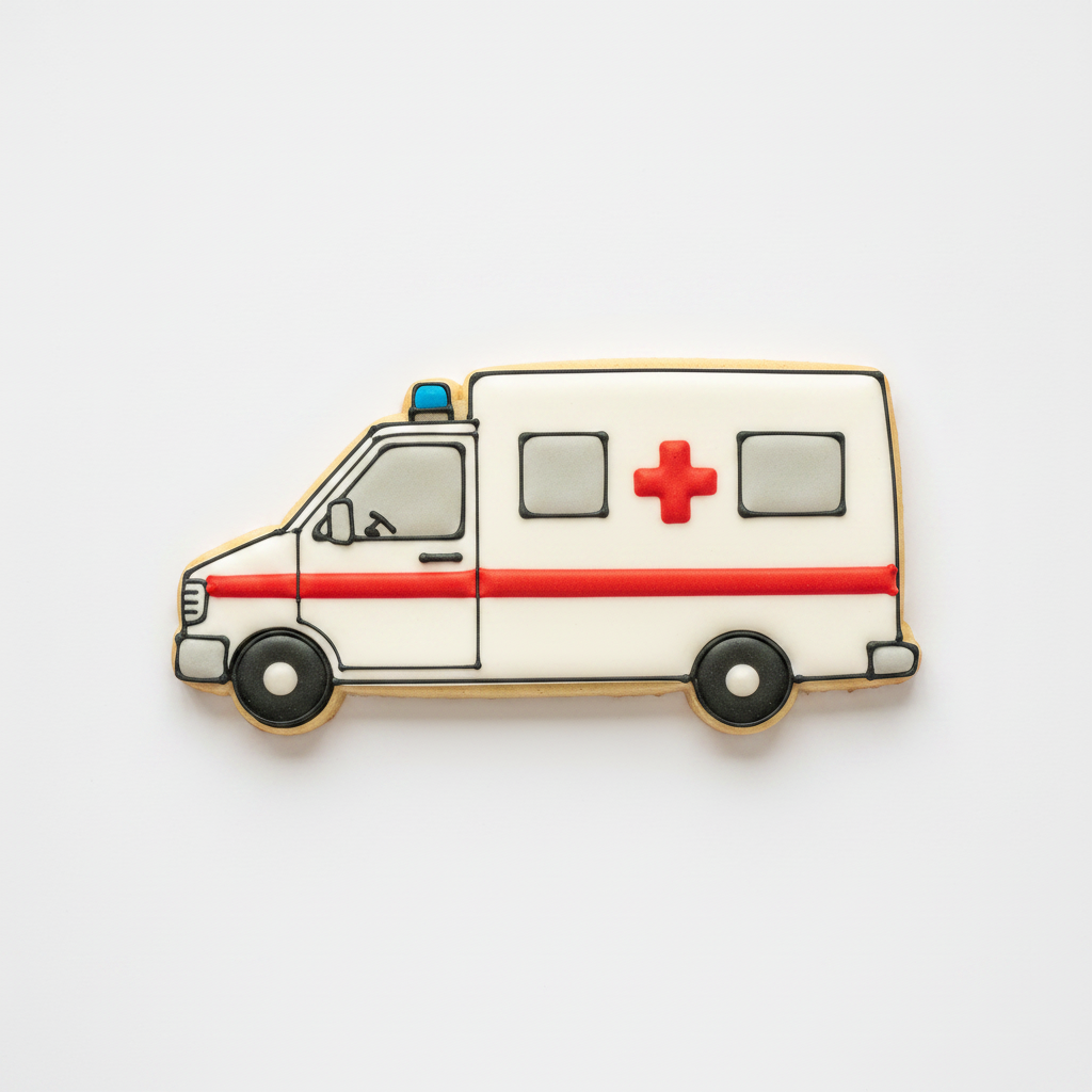 Ambulance Cookie Cutter with Easy Push Design — photo 2