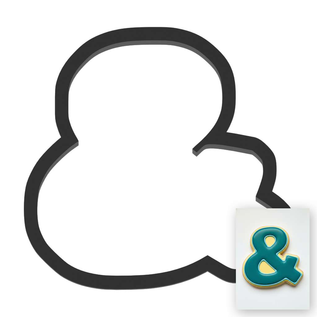 Ampersand And Symbol Cookie Cutter with Easy Push Design — main photo