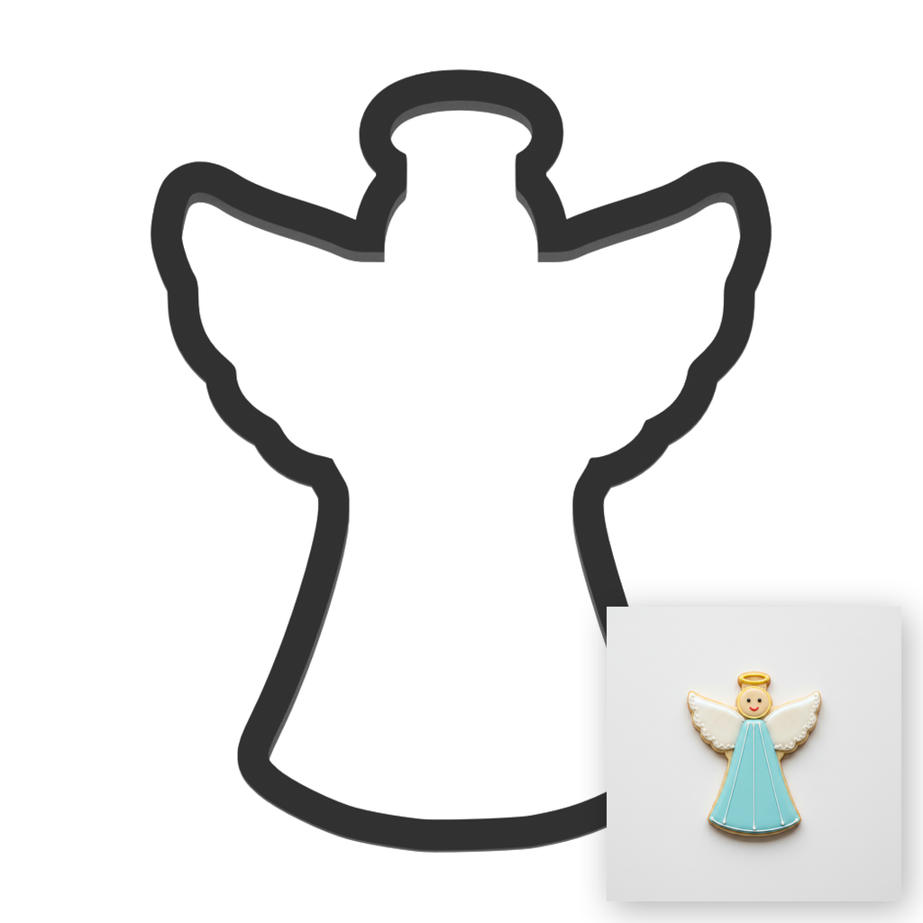 Angel Christmas Cookie Cutter with Easy Push Design — main photo
