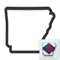 Arkansas State Cookie Cutter with Easy Push Design — main photo