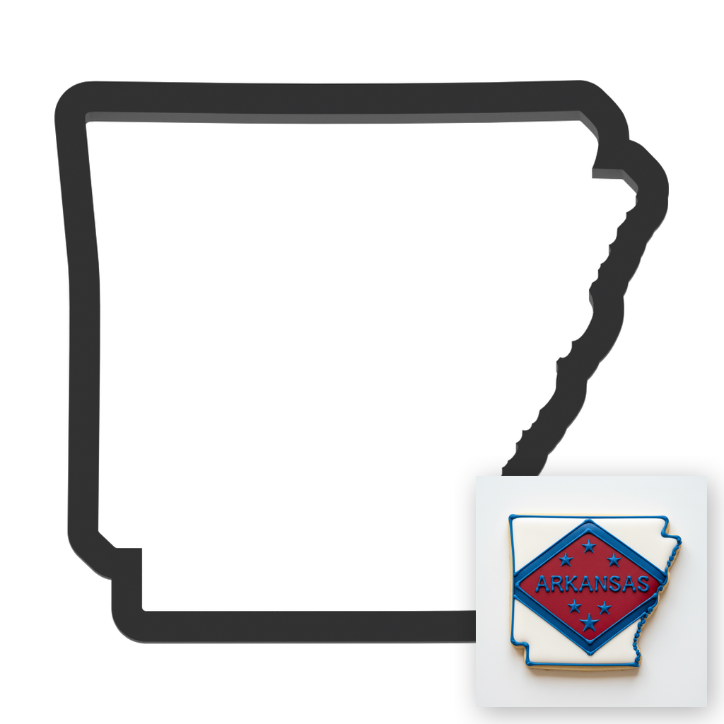 Arkansas State Cookie Cutter with Easy Push Design — main photo