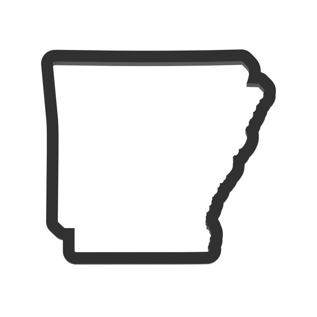 Arkansas State Cookie Cutter with Easy Push Design — photo 3