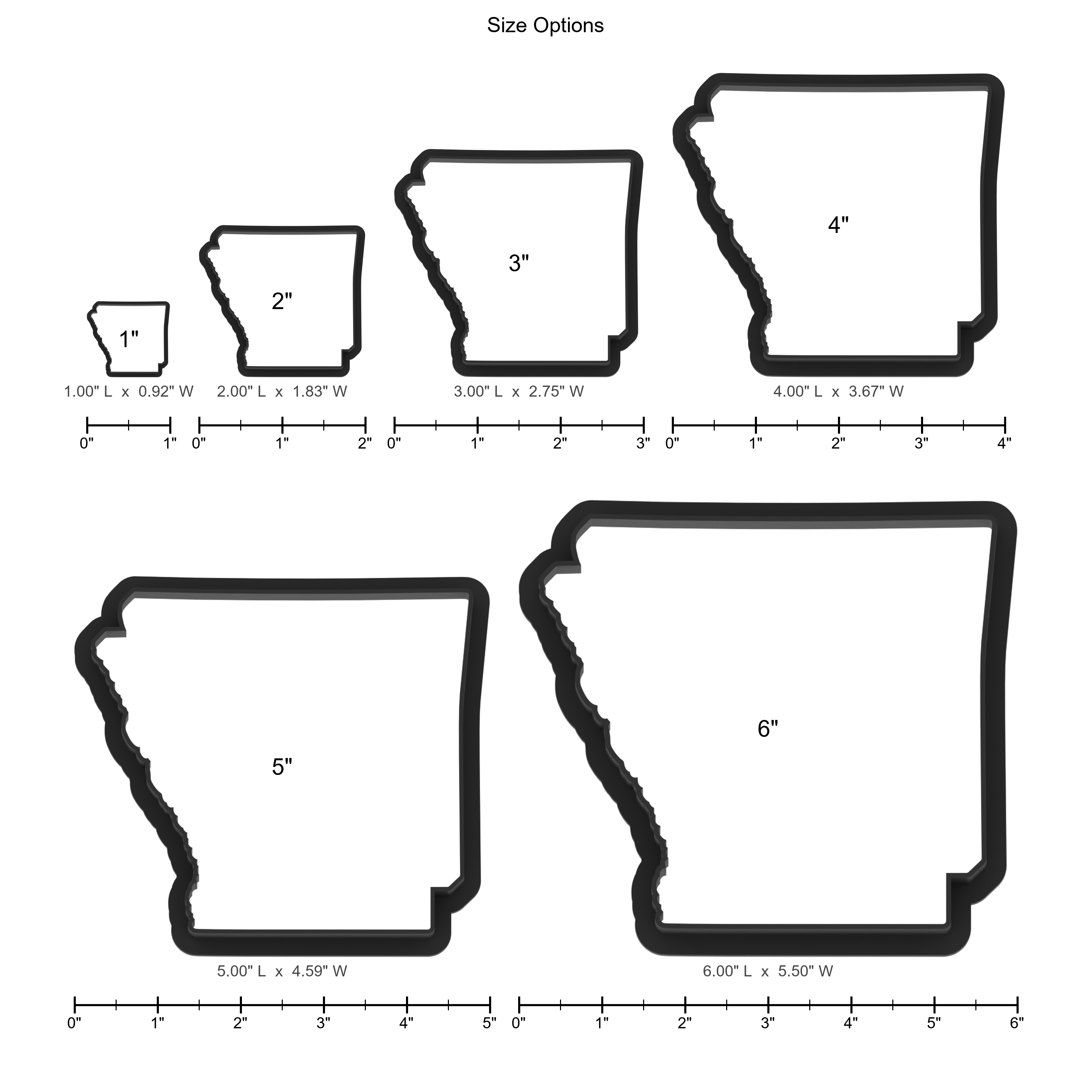 Arkansas State Cookie Cutter with Easy Push Design — photo 5