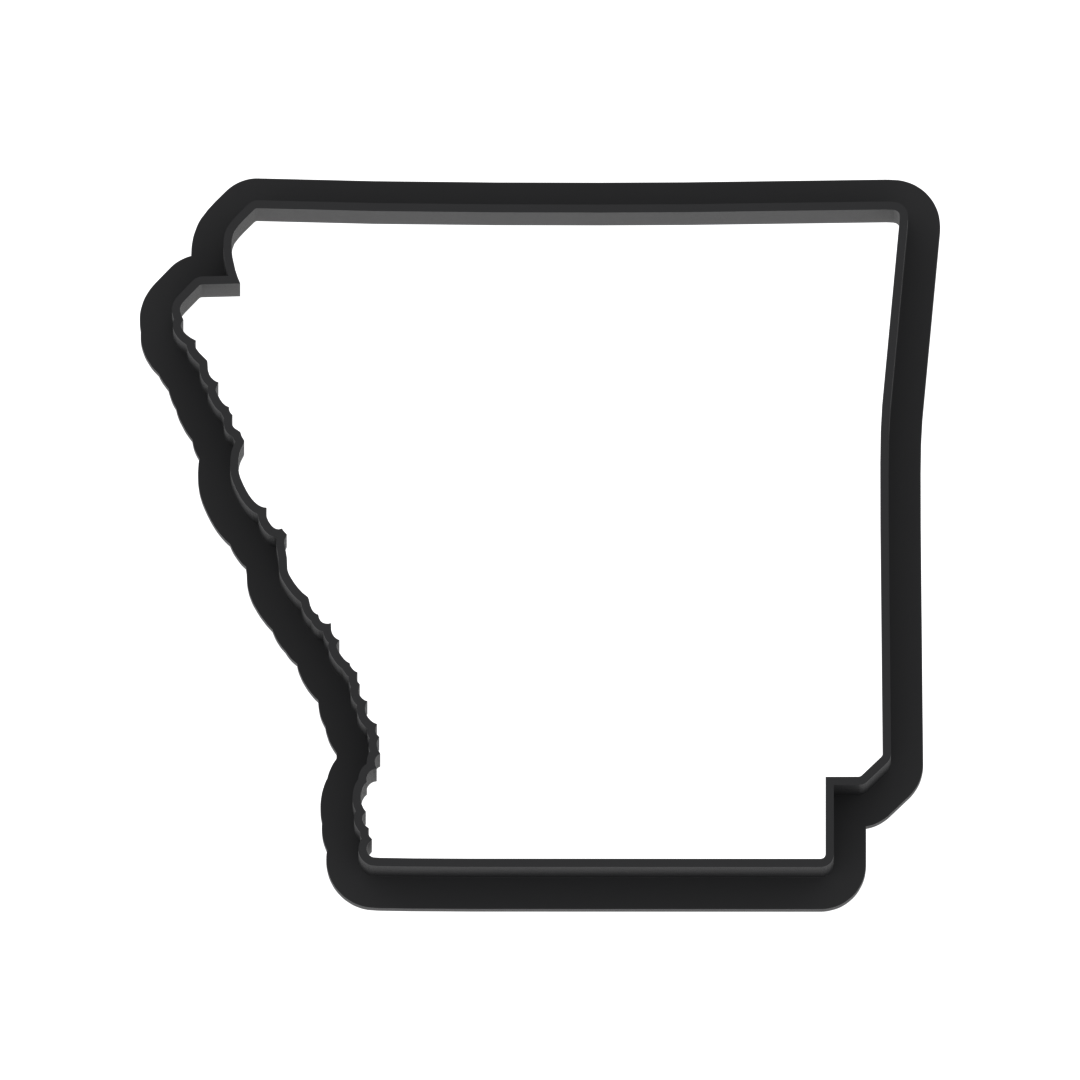 Arkansas State Cookie Cutter with Easy Push Design — photo 6