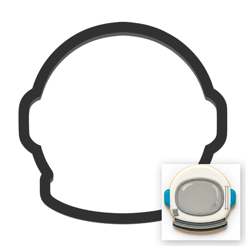 Astronaut Helmet Cookie Cutter with Easy Push Design — main photo