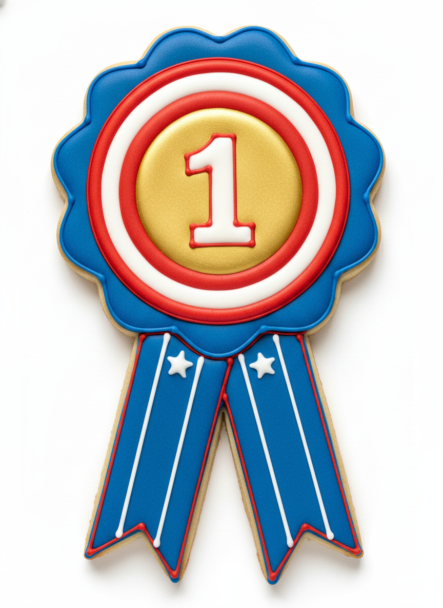 Award Ribbon Cookie Cutter with Easy Push Design — photo 2