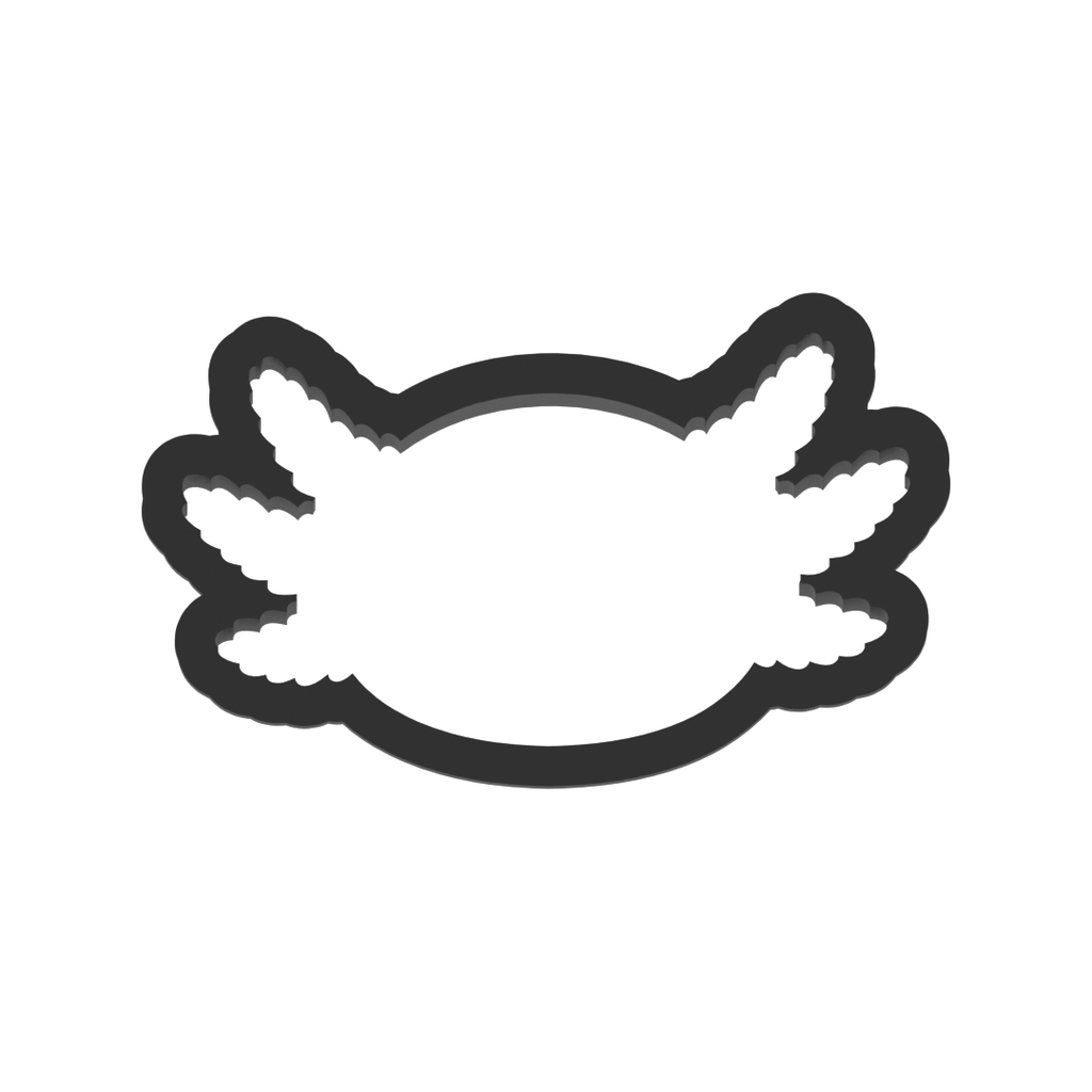 Axolotl Head Cookie Cutter with Easy Push Design — photo 3