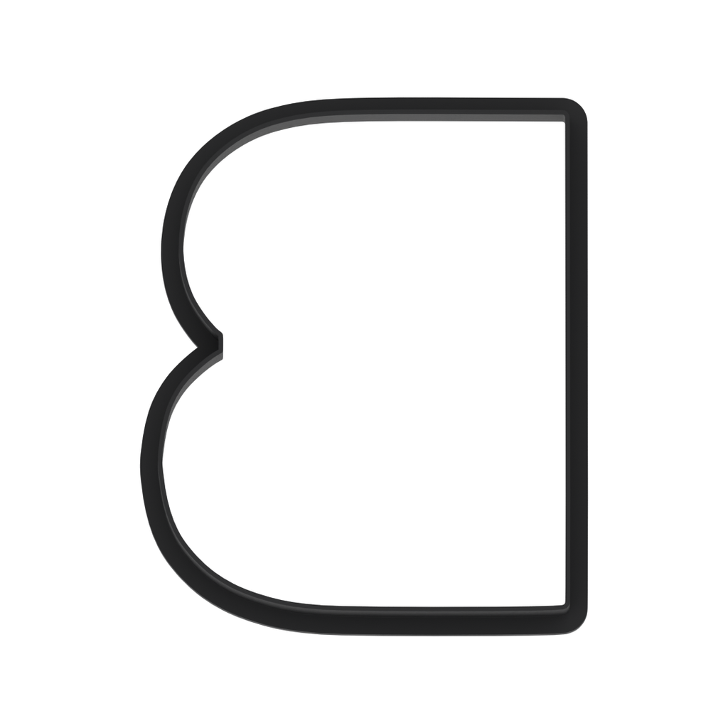 B Capital Block Letter Cookie Cutter with Easy Push Design — photo 5