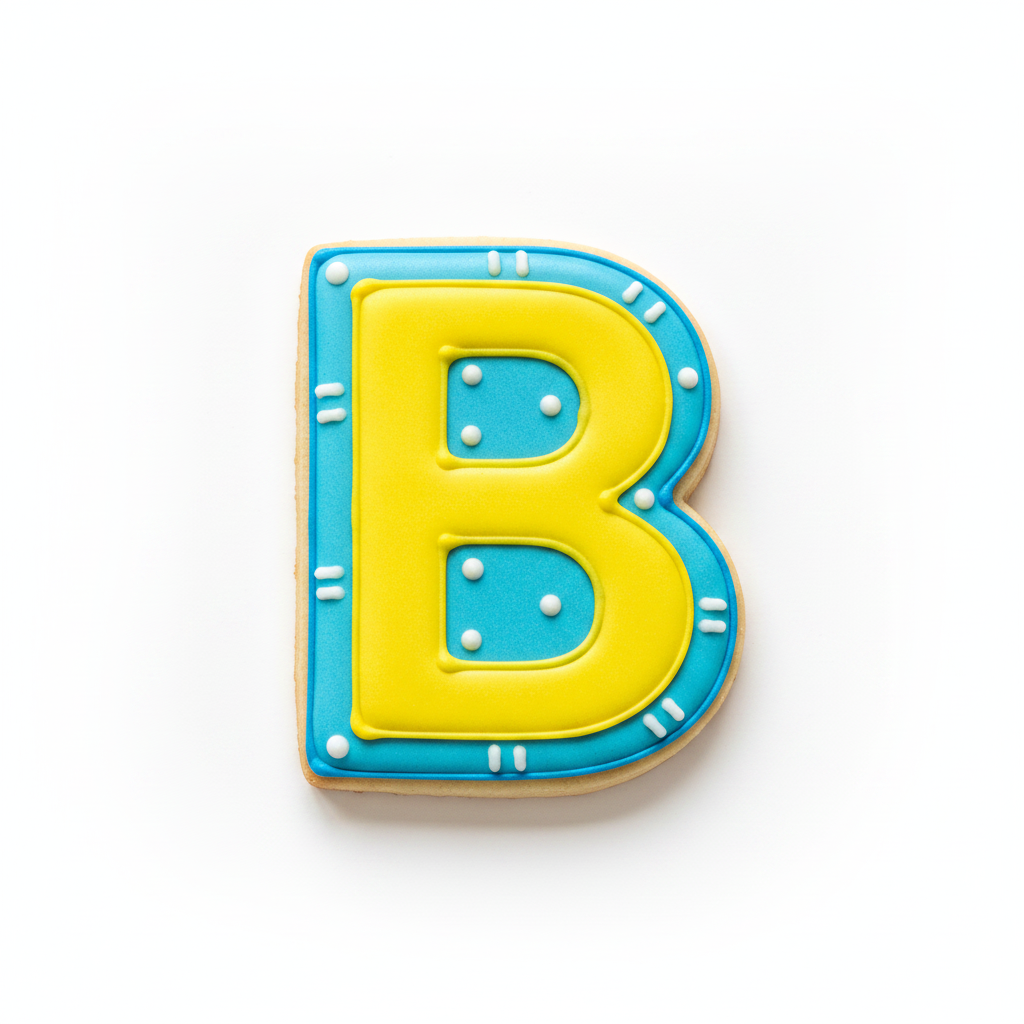 B Capital Block Letter Cookie Cutter with Easy Push Design — photo 2
