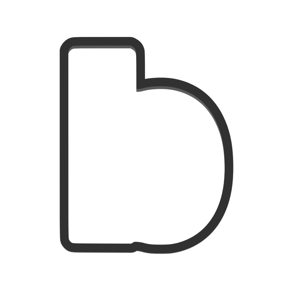 b Lowercase Block Letter Cookie Cutter with Easy Push Design — photo 3