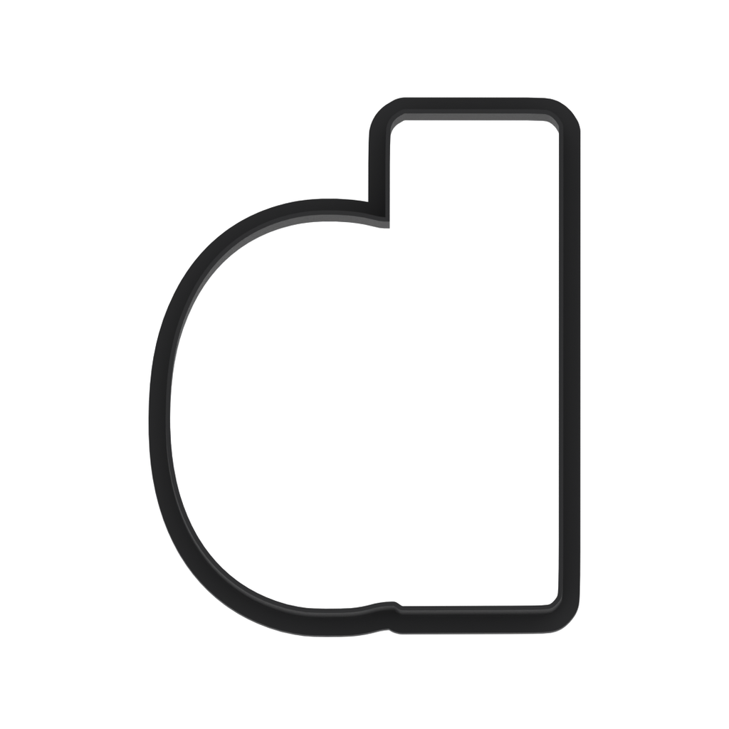 b Lowercase Block Letter Cookie Cutter with Easy Push Design — photo 5