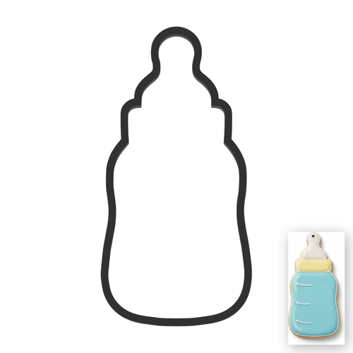 Baby Bottle Cookie Cutter with Easy Push Design — main photo