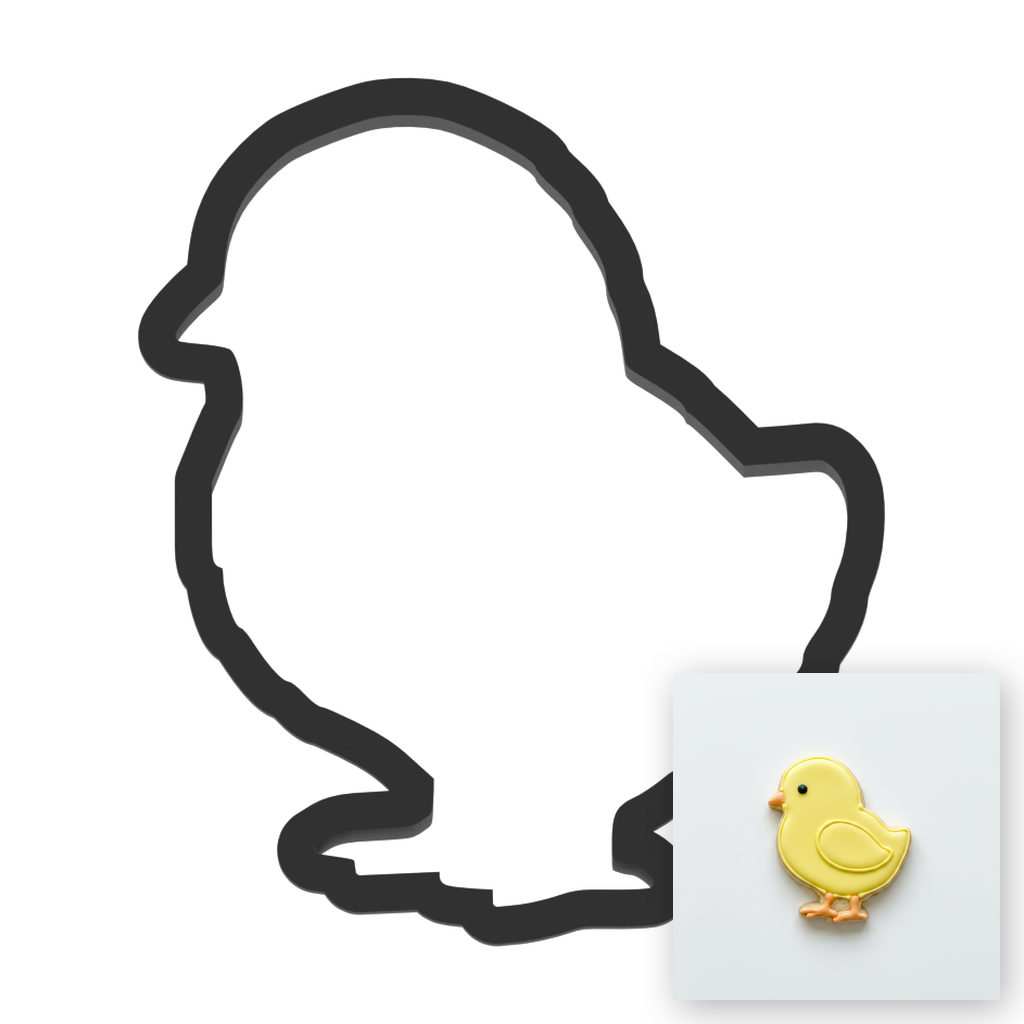 Baby Chick Cookie Cutter with Easy Push Design — main photo
