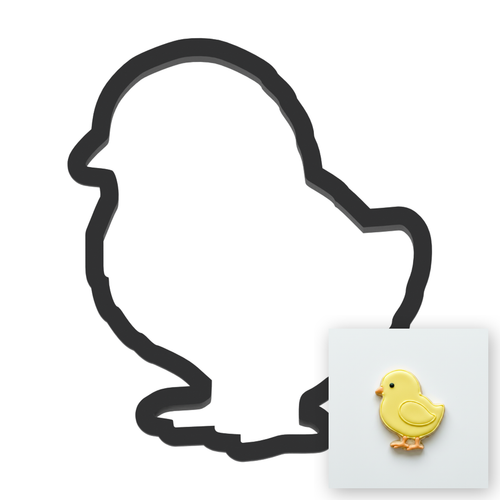 Baby Chick Cookie Cutter with Easy Push Design — main photo