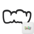 Baby Word Outline Cookie Cutter with Easy Push Design — main photo