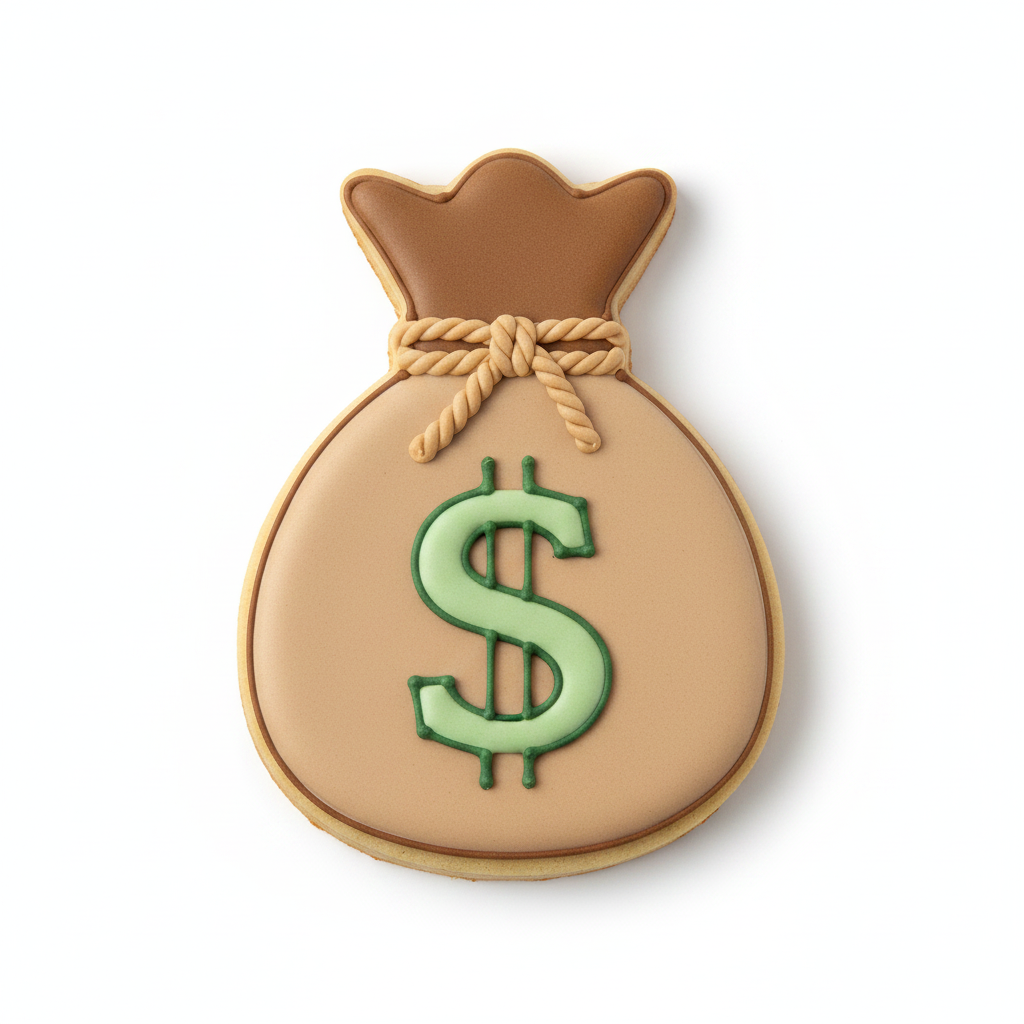 Bag Of Money Cookie Cutter with Easy Push Design — photo 2