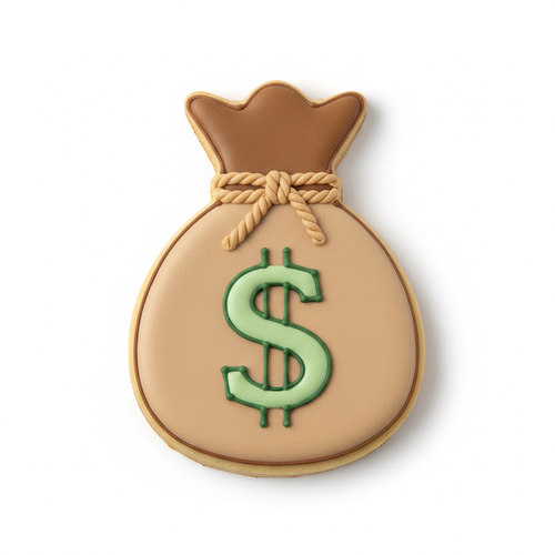 Bag Of Money Cookie Cutter with Easy Push Design — photo 2