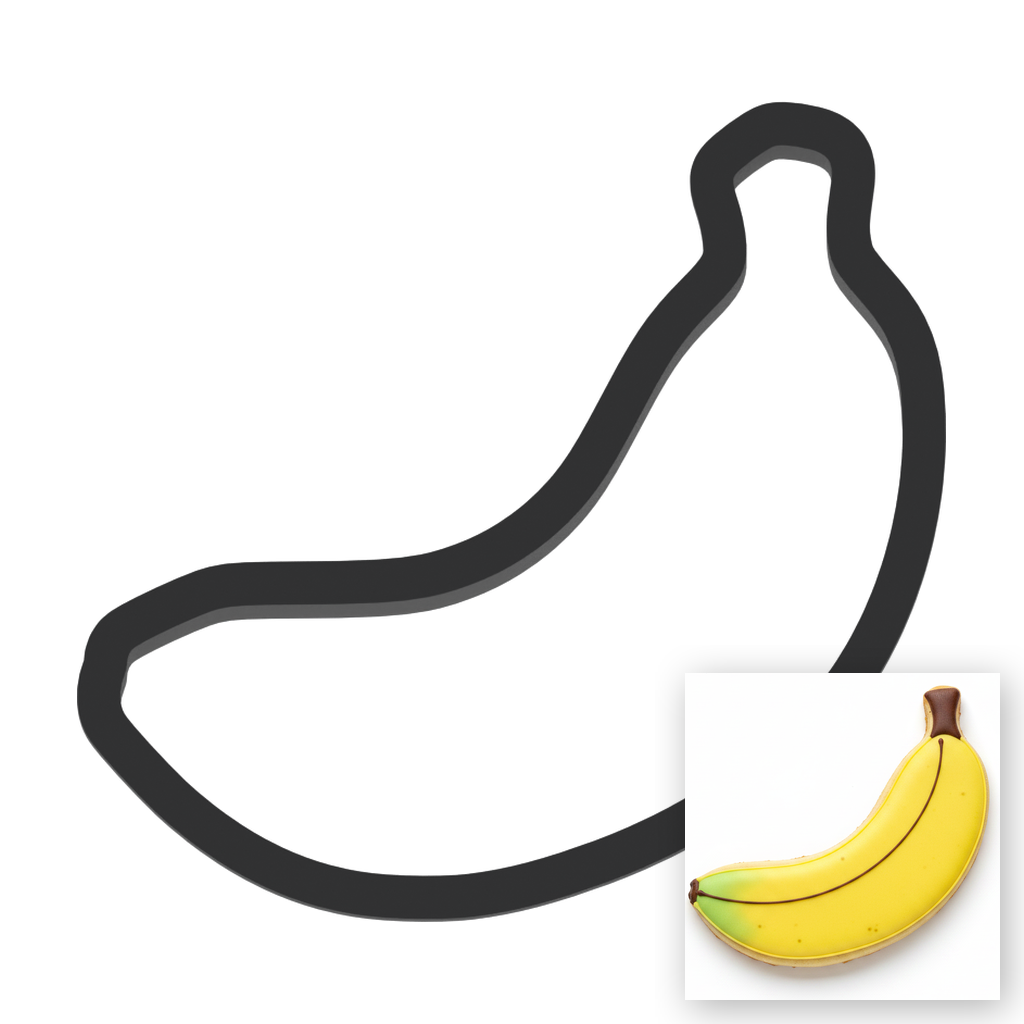 Banana Cookie Cutter with Easy Push Design — main photo