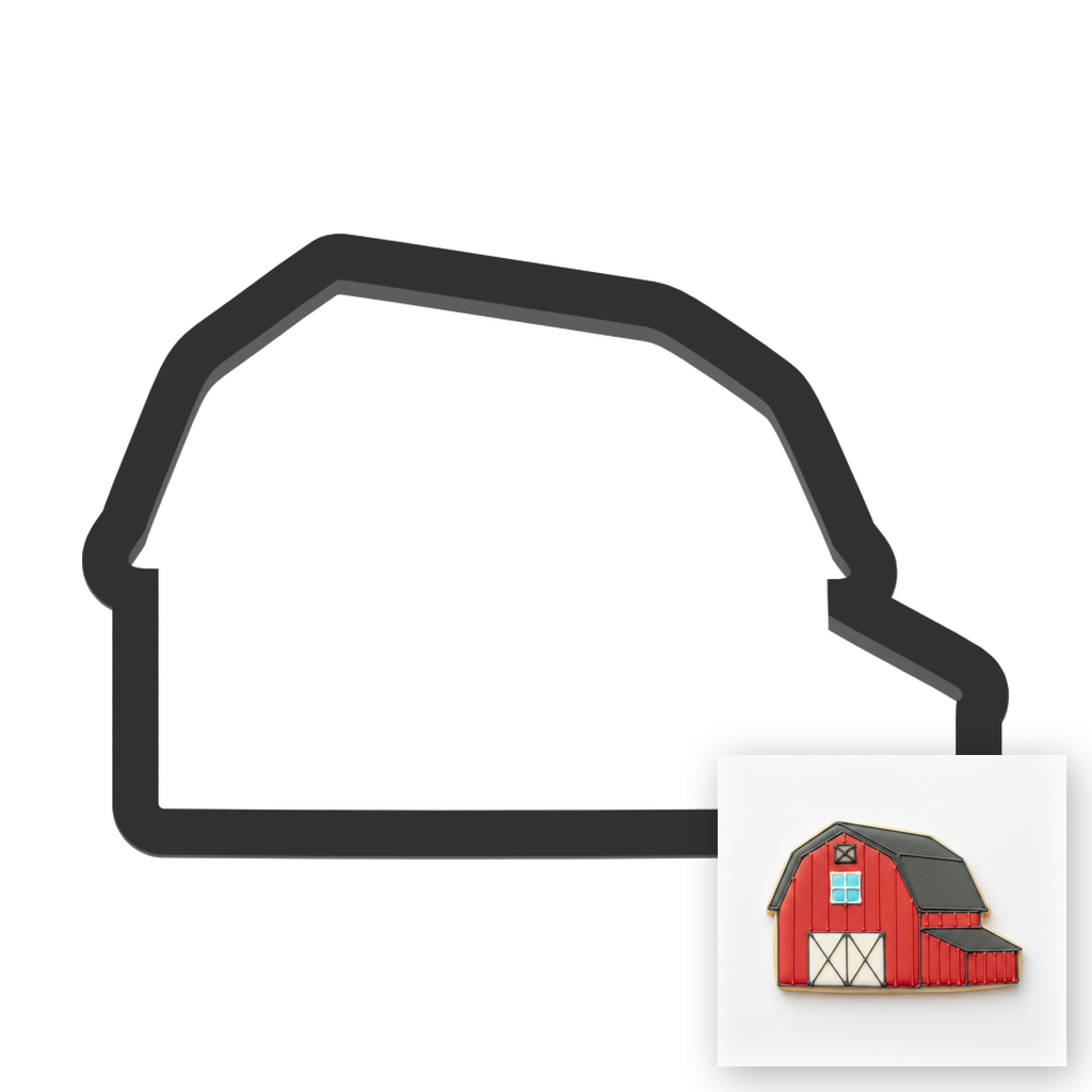 Barn Cookie Cutter with Easy Push Design — main photo