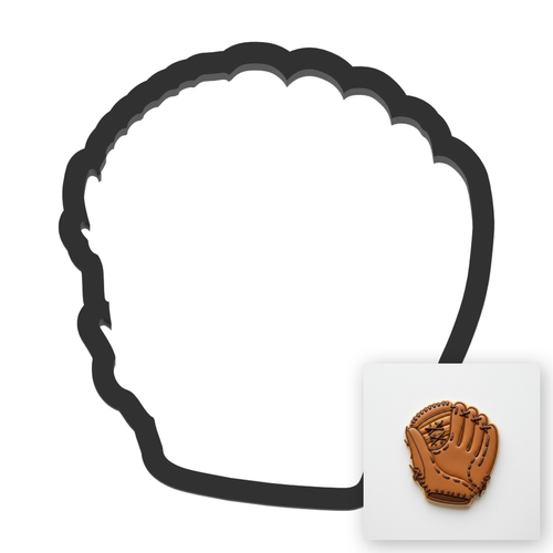 Baseball Glove Cookie Cutter with Easy Push Design — main photo