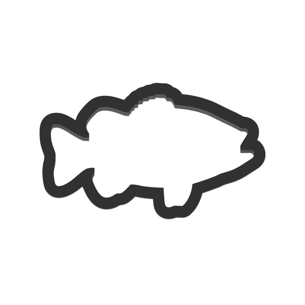 Bass Fish Cookie Cutter with Easy Push Design — photo 3