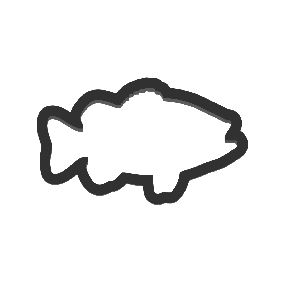 Bass Fish Cookie Cutter with Easy Push Design — photo 3