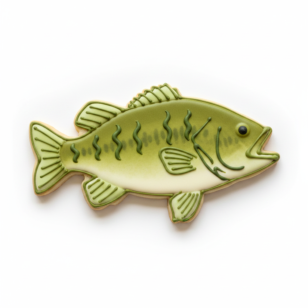 Bass Fish Cookie Cutter with Easy Push Design — photo 2